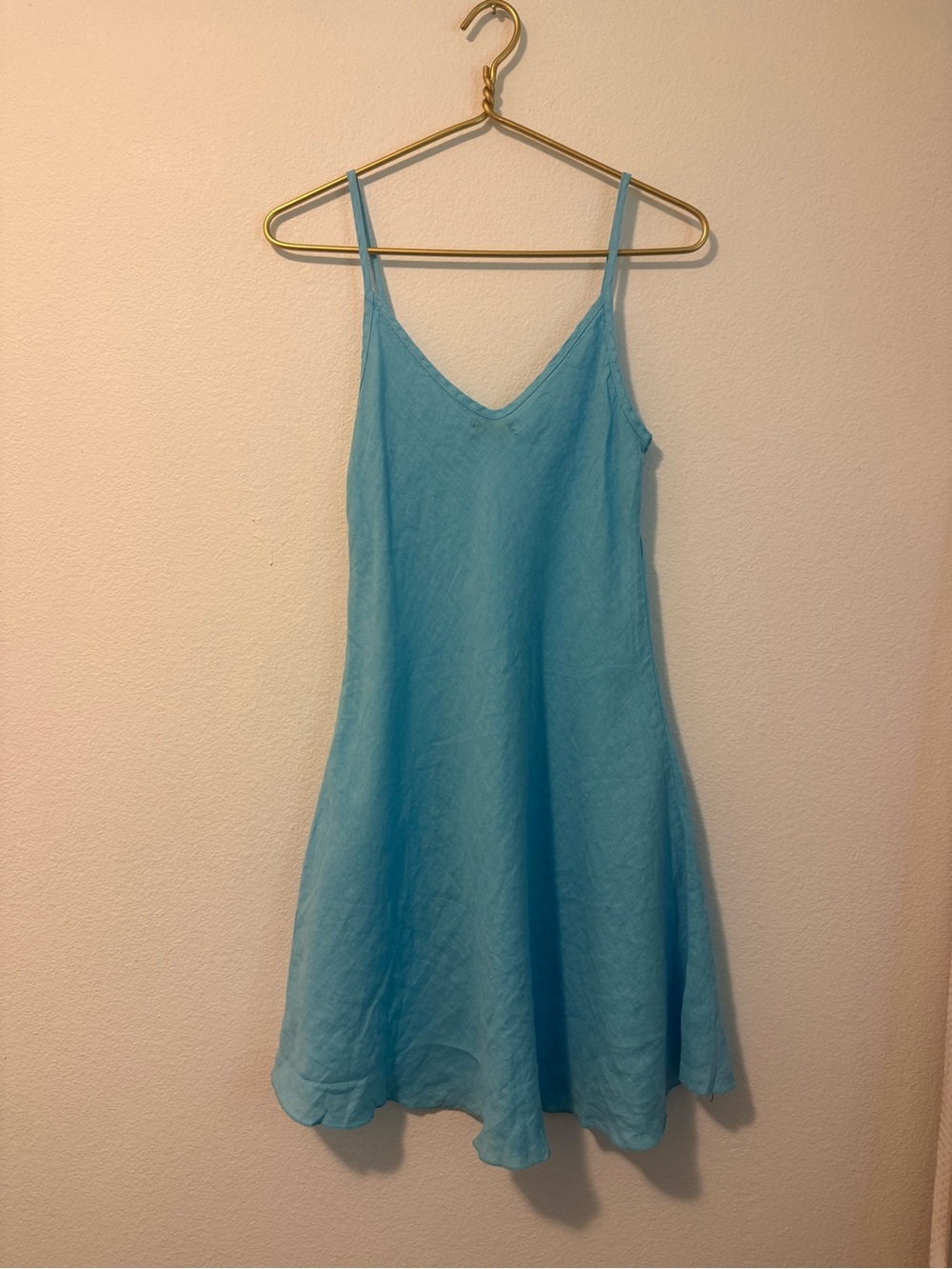 100% Italian Linen Blue Dress